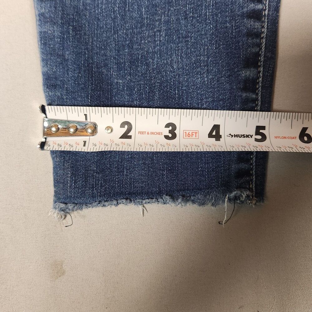 Lucky Brand Ava Crop Jeans Womens 8/29 Blue Skinny Raw Hem Stretch Denim - Picture 10 of 15